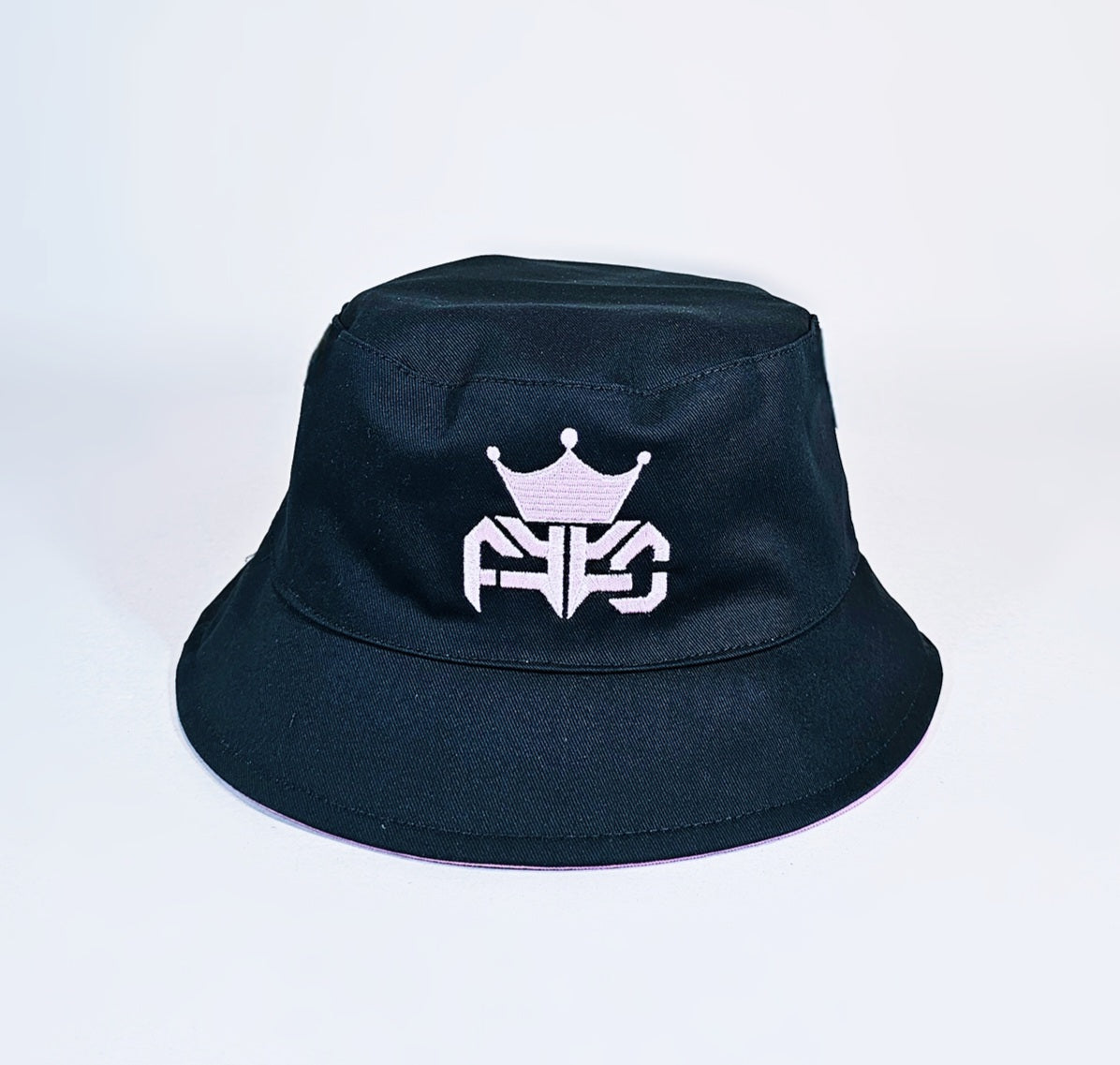 PINK AND BLACK BUCKET HAT