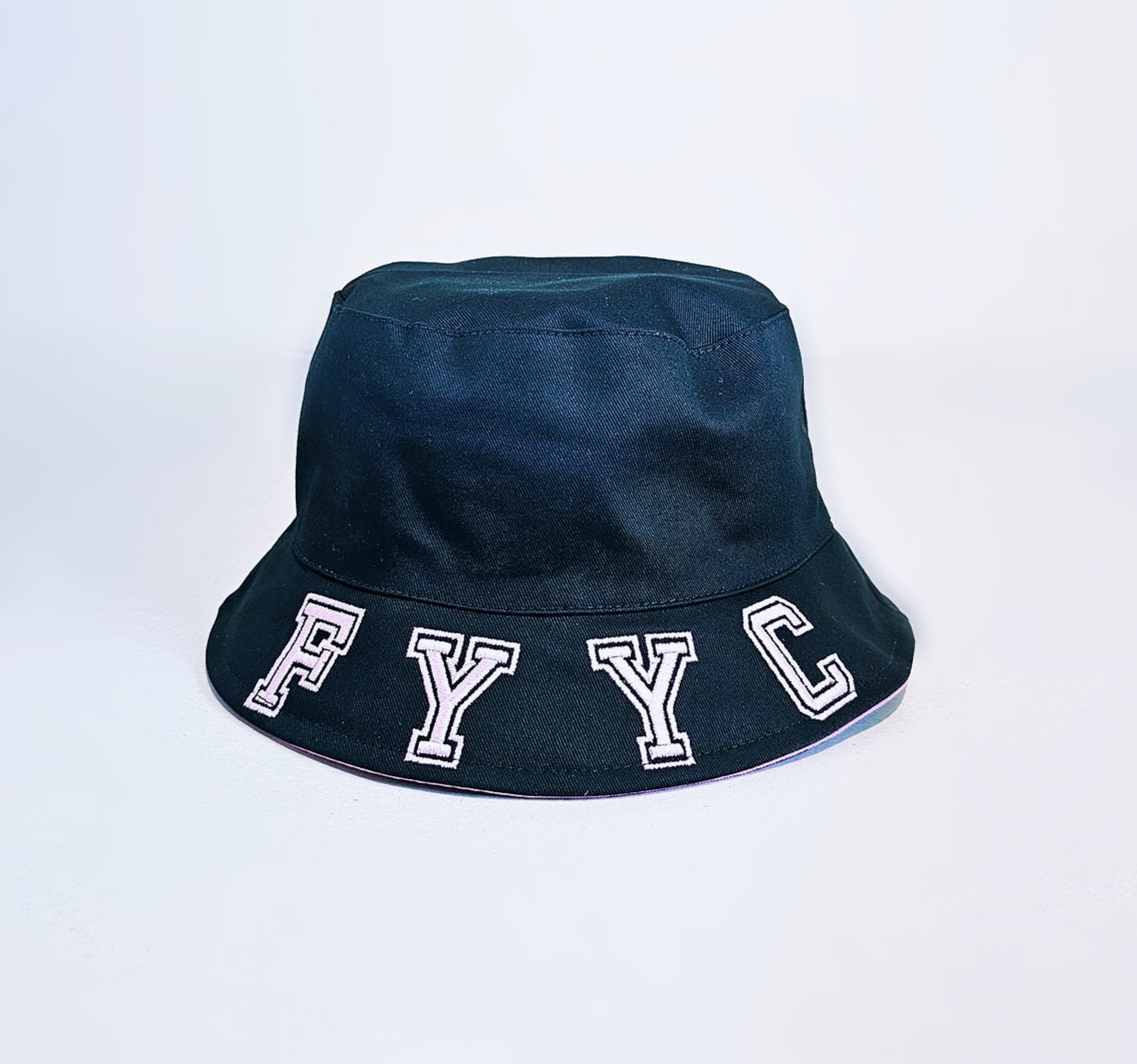 PINK AND BLACK BUCKET HAT