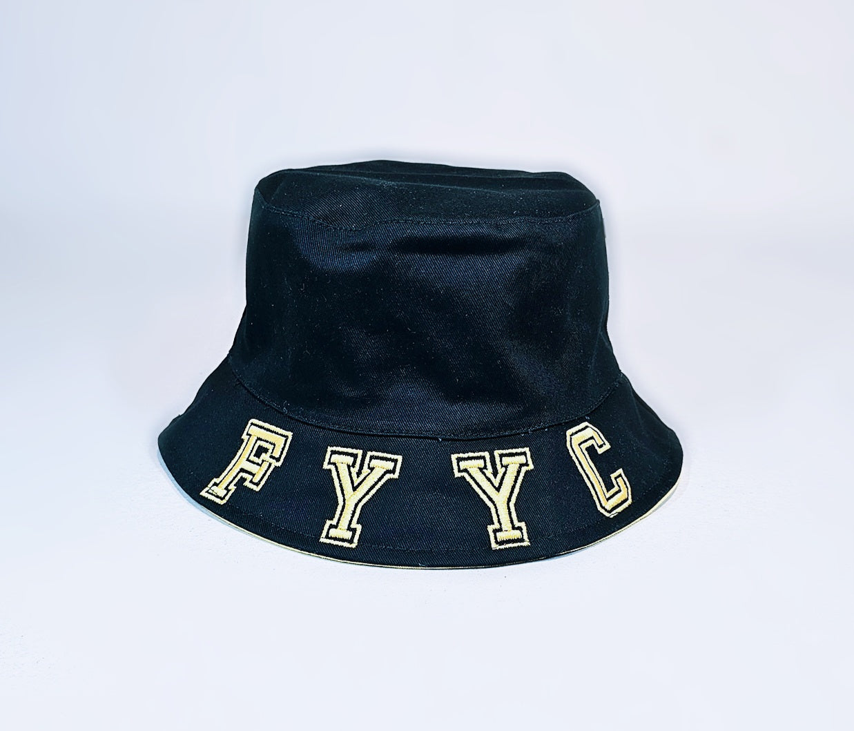 YELLOW AND BLACK BUCKET HAT