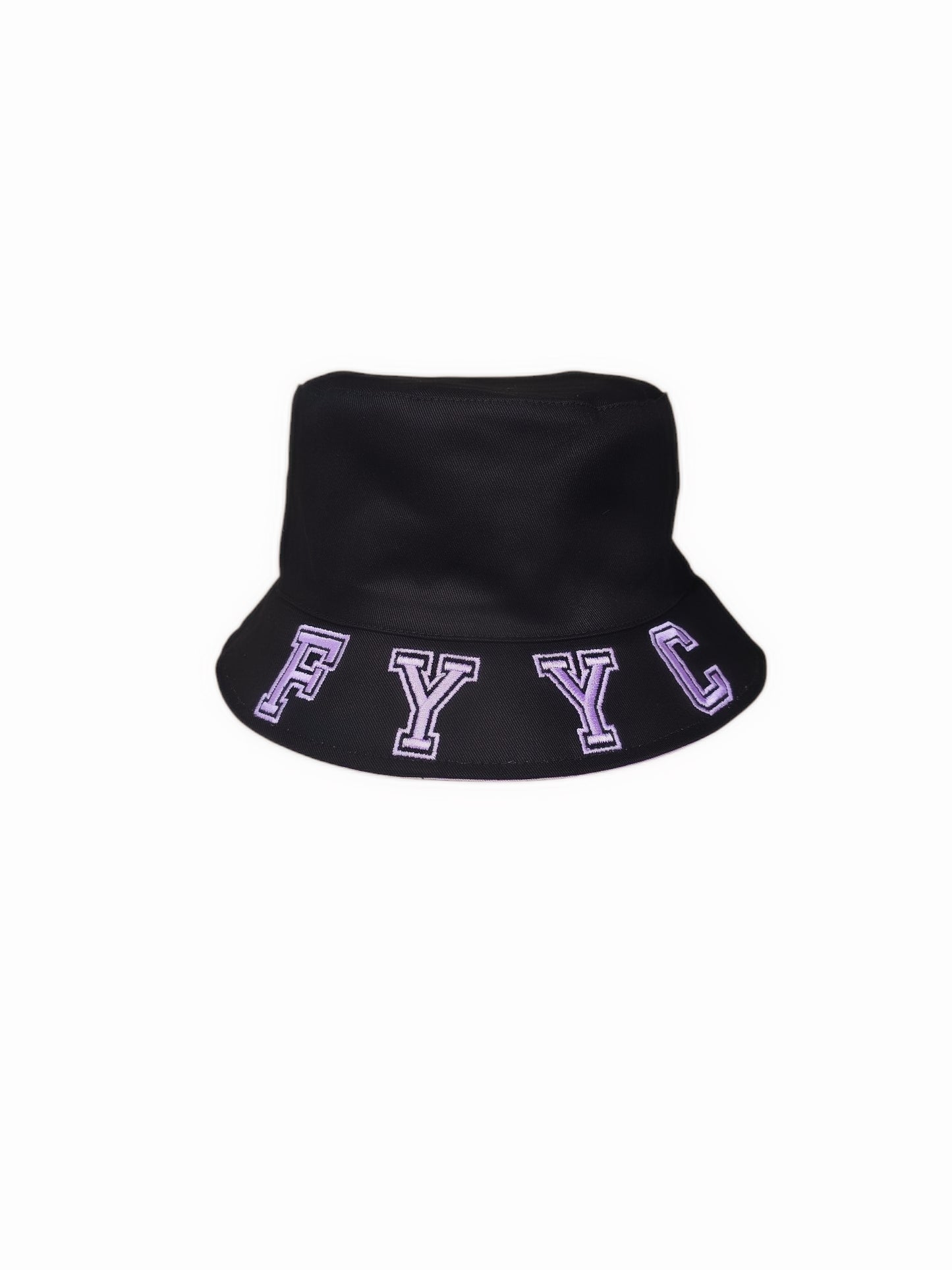 PURPLE AND BLACK BUCKET HAT