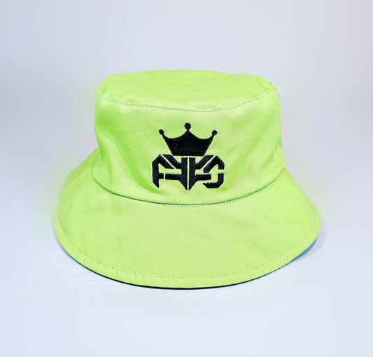 GREEN AND BLACK BUCKET HAT