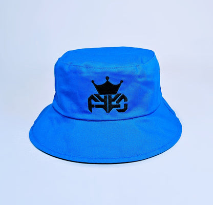 BLUE AND BLACK BUCKET HAT