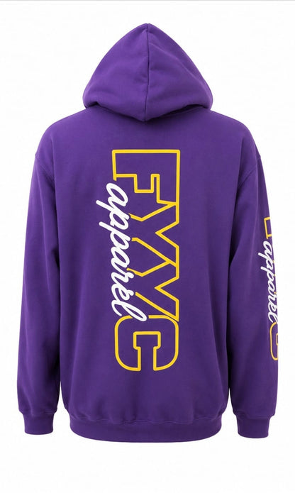 PURPLE WITH YELLOW SKUTTET LOGO HOODIE