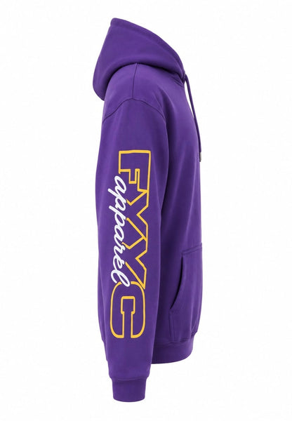 PURPLE WITH YELLOW SKUTTET LOGO HOODIE
