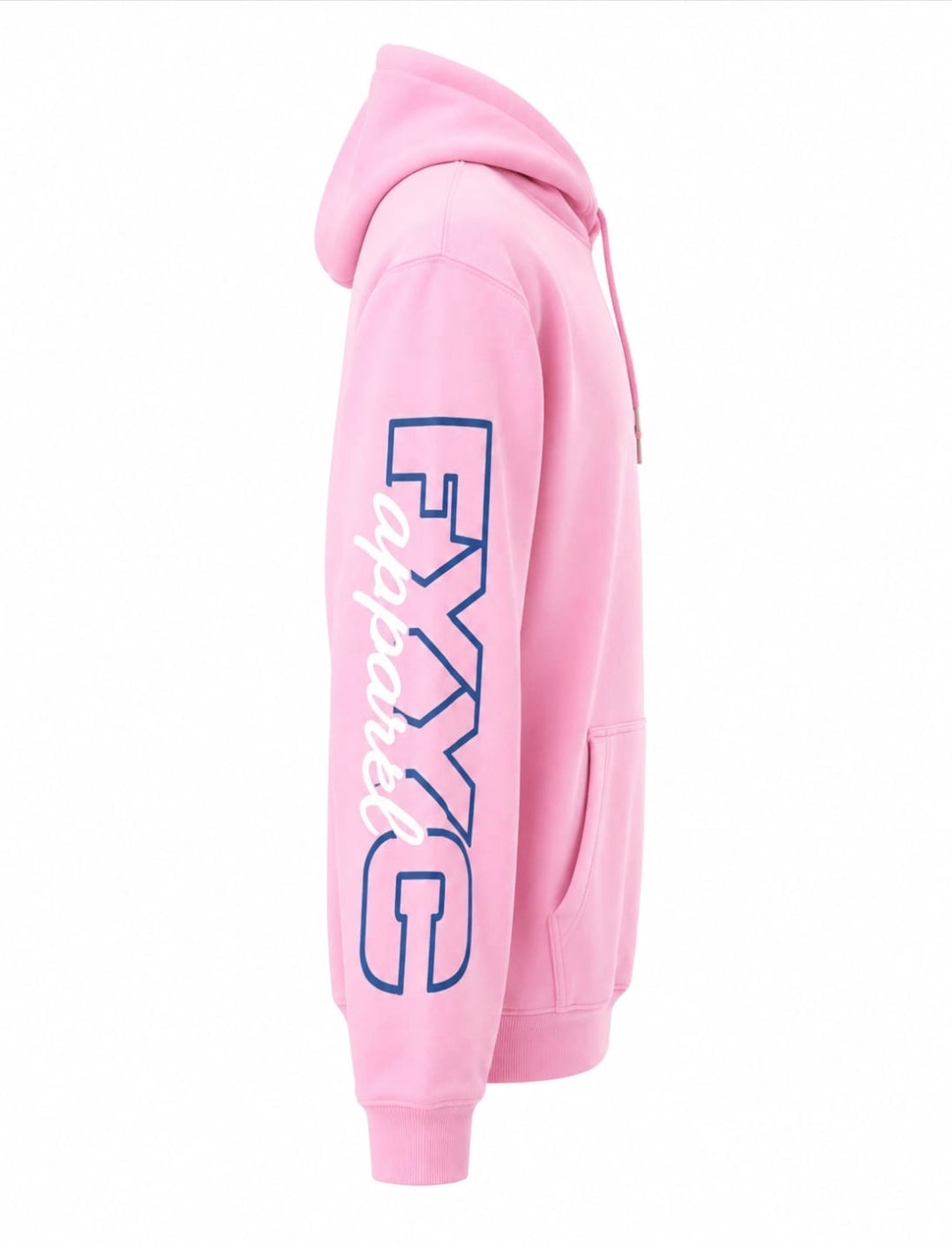 PINK WITH BLUE SKULLET LOGO HOODIE
