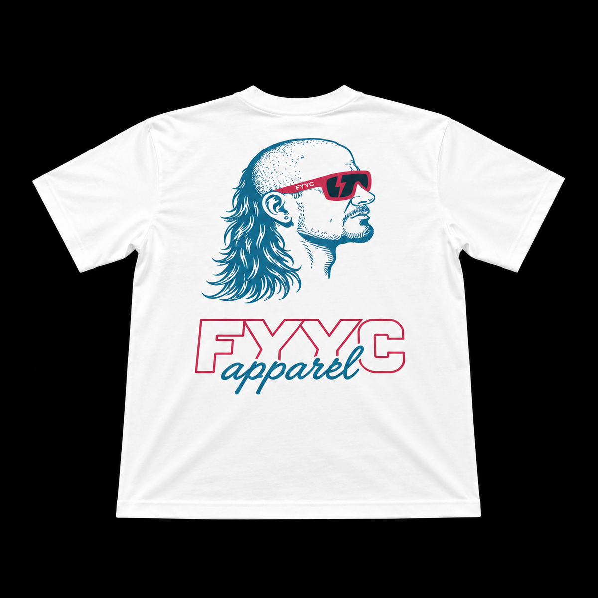 PINK AND BLUE SKULLET TEE