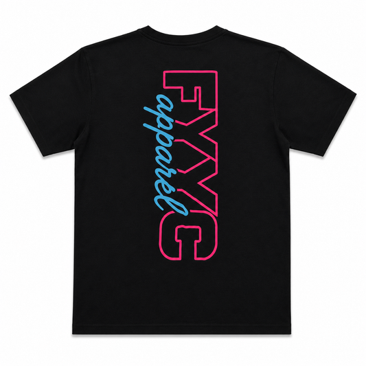 PINK AND BLUE OUTLINE TEE
