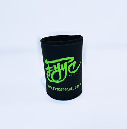 GREEN AND BLACK FYYC STUBBY HOLDER
