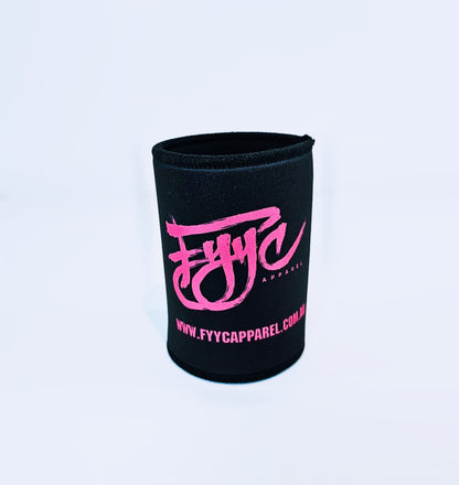PINK AND BLACK FYYC STUBBY HOLDER