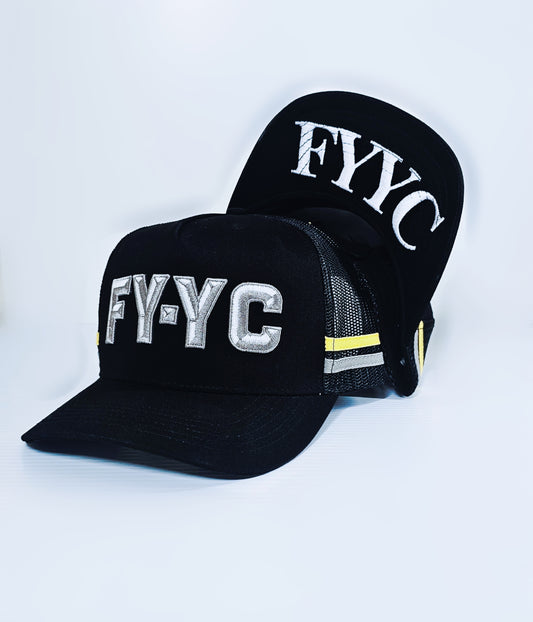 YELLOW STRIPE TRUCKER CAP