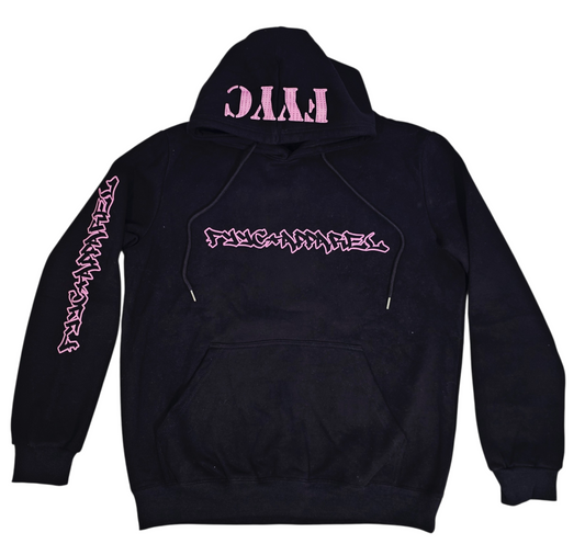 BLACK AND PINK FYYC HOODIE