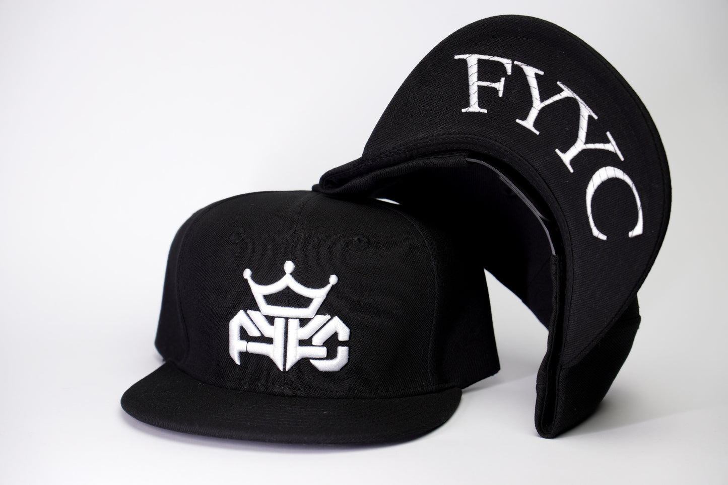 Crown logo flat brim caps