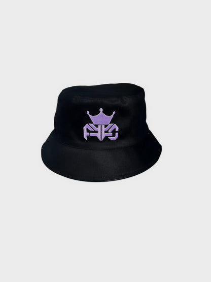 PURPLE AND BLACK BUCKET HAT